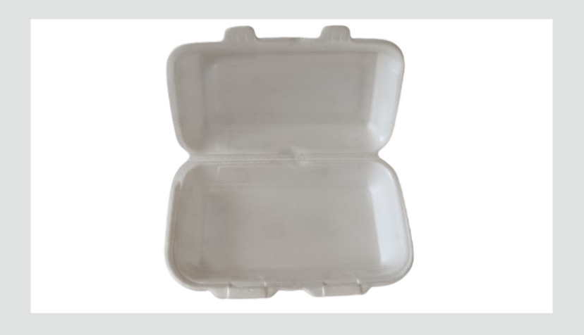 Стиропорен сад со капак Мод 210 за сендвичи и ќебапи 19x10x7cm
