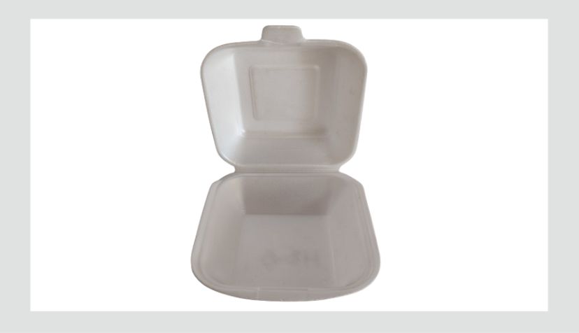 Стиропорен сад со капак Мод 206 за хамбургер 10x10x7cm