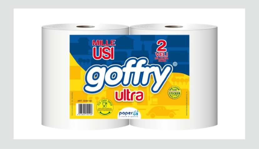 GOFFRY 2х2KG индустриски кујнски брисач со 700 листови 100% целулоза