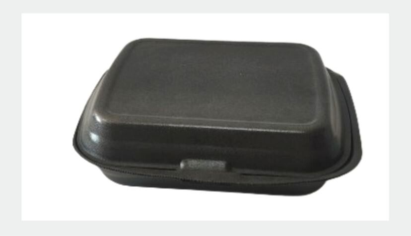 Црн стиропорен сад со капак Мод 221 за премиум пакување 19x16x7cm